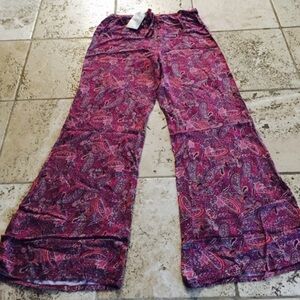 Brandy Melville Paisley Print Wide-Leg Pants